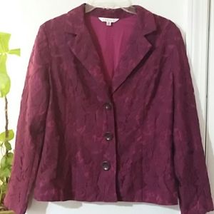 Lace lined CAbi blazer jacket size 6 fitted